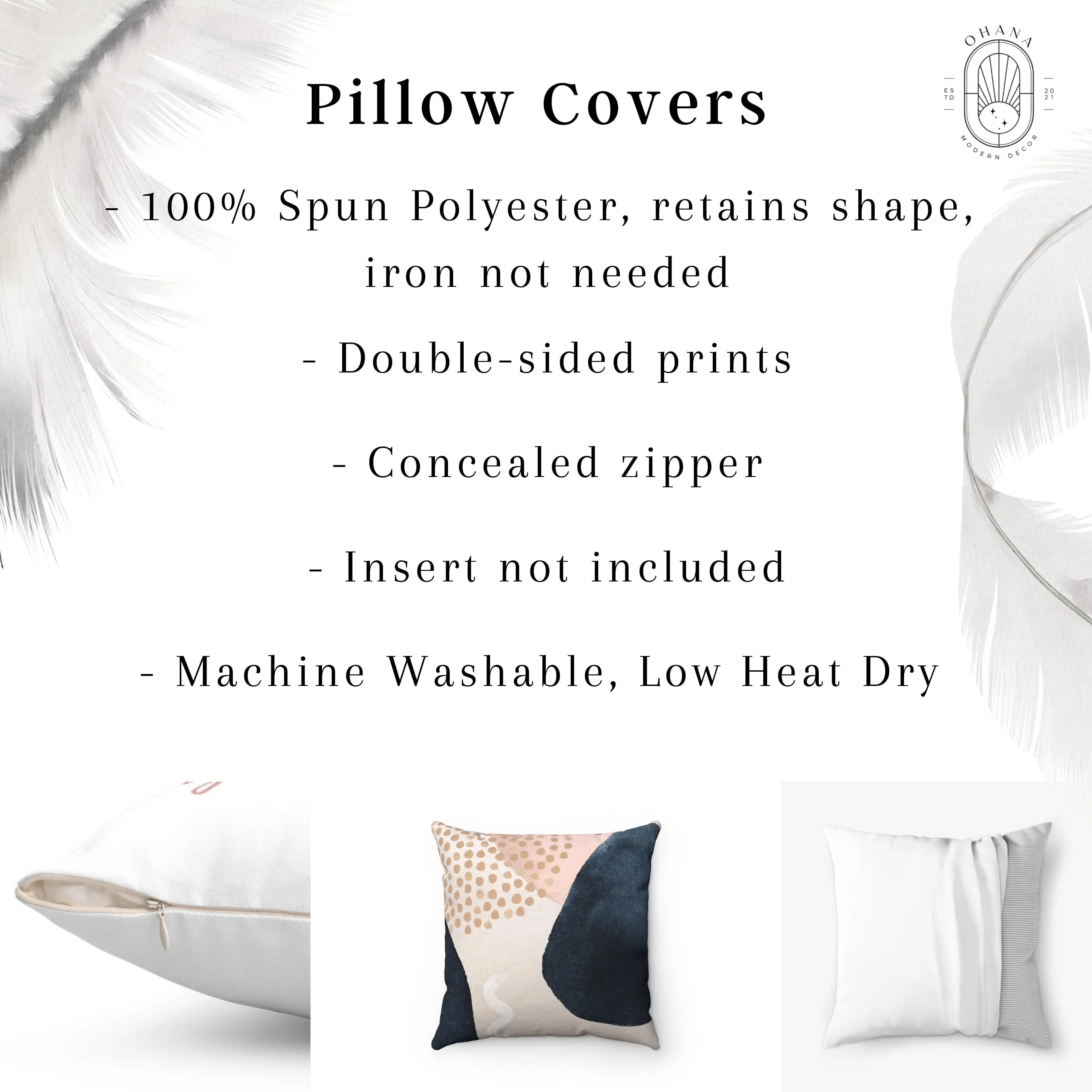 Abstract Boho Pillow Cover | Green Gold | Watercolor