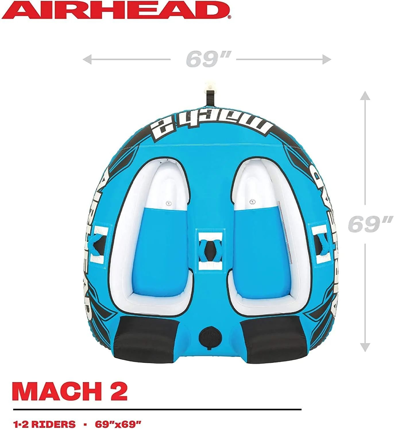 Airhead Mach | Towable Tube for Boating - 1, 2, and 3 Rider Sizes