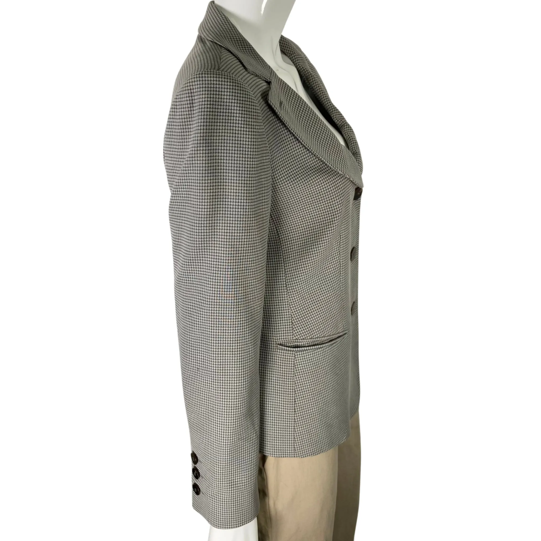 Armani Collezioni Vintage Gray Scoop Collar Blazer