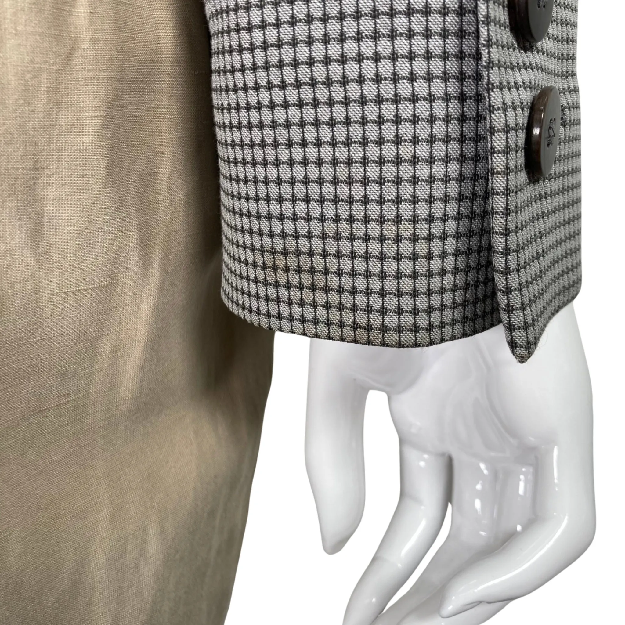 Armani Collezioni Vintage Gray Scoop Collar Blazer