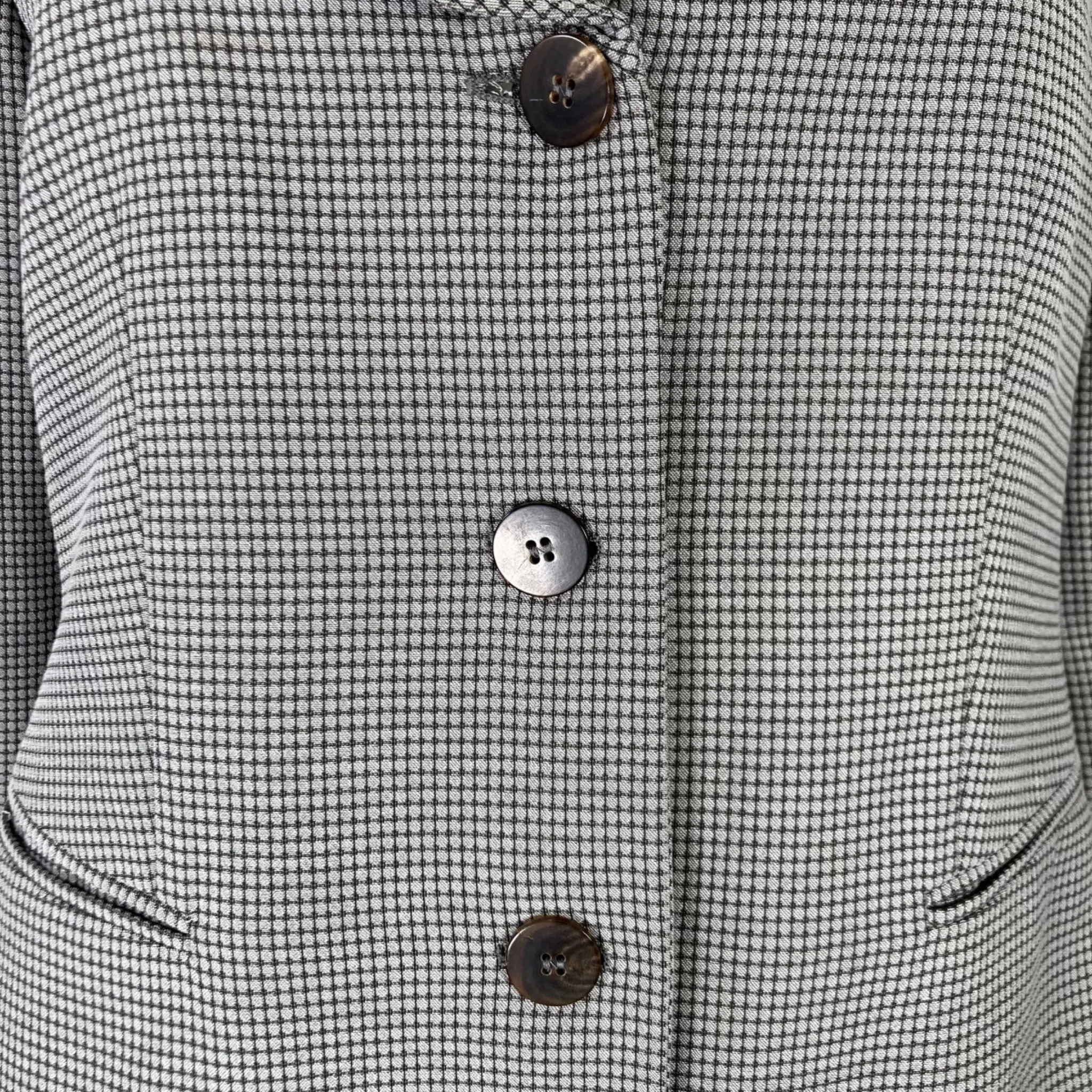 Armani Collezioni Vintage Gray Scoop Collar Blazer