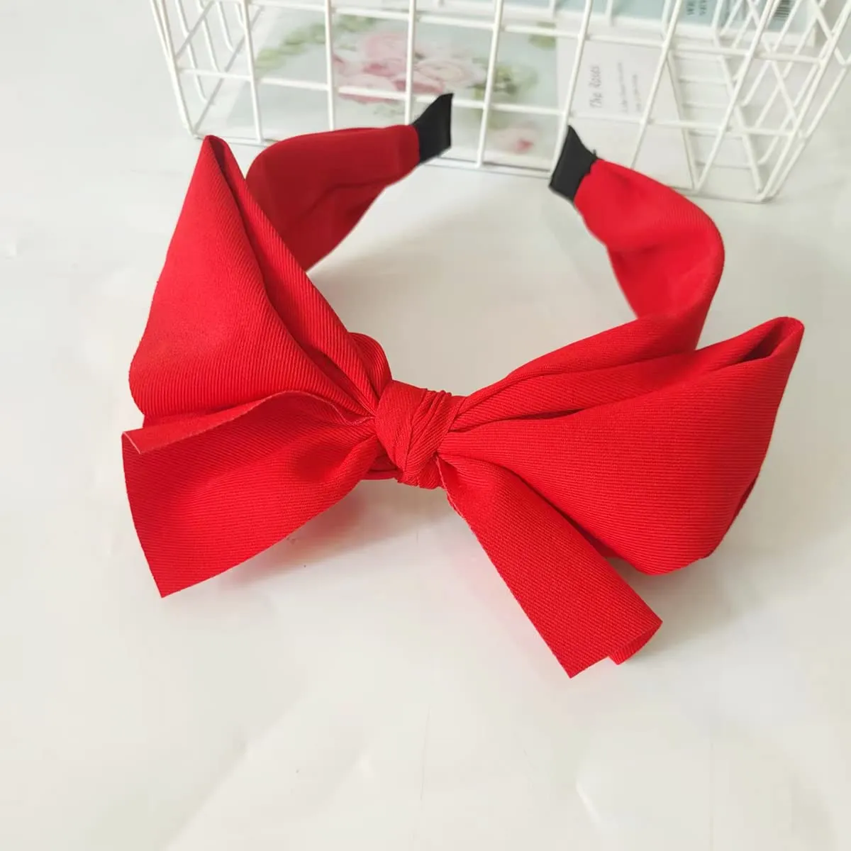 Big Bow Headbands for Women - Cute Red Bowknot Headbands