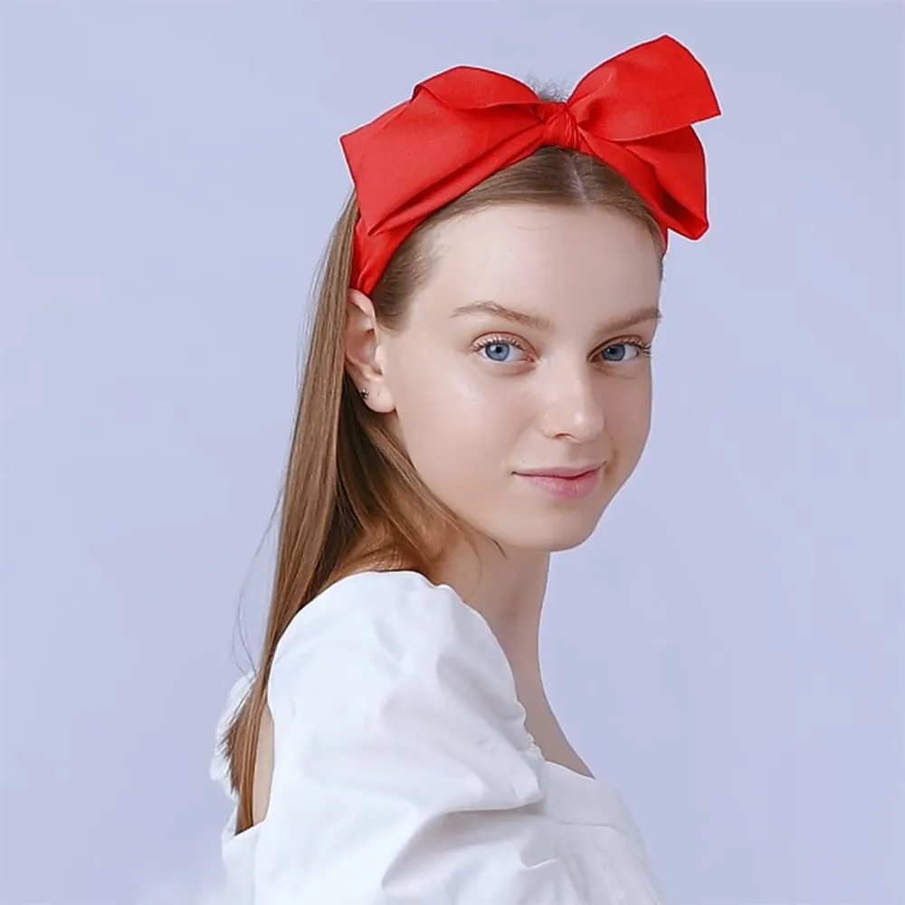 Big Bow Headbands for Women - Cute Red Bowknot Headbands
