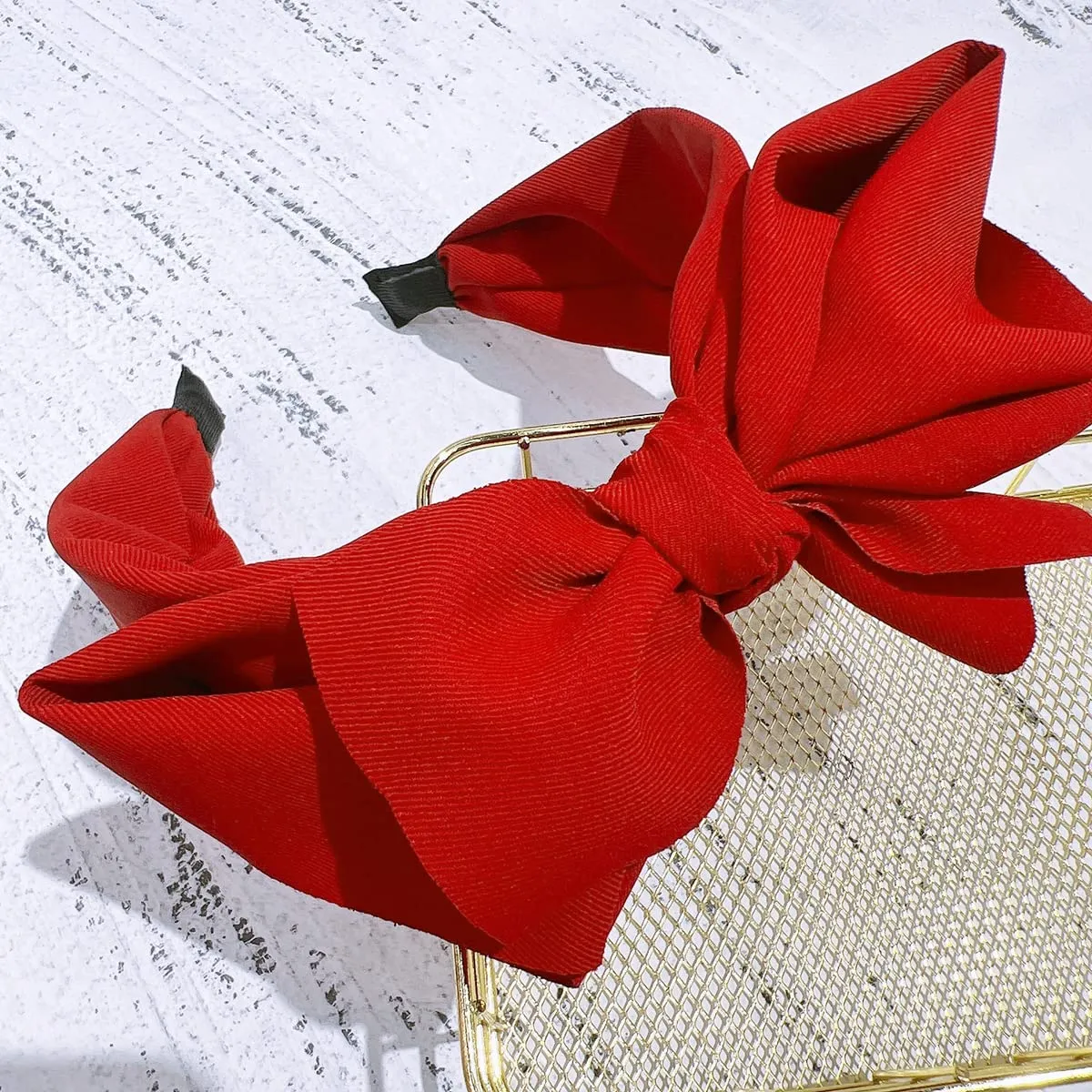 Big Bow Headbands for Women - Cute Red Bowknot Headbands
