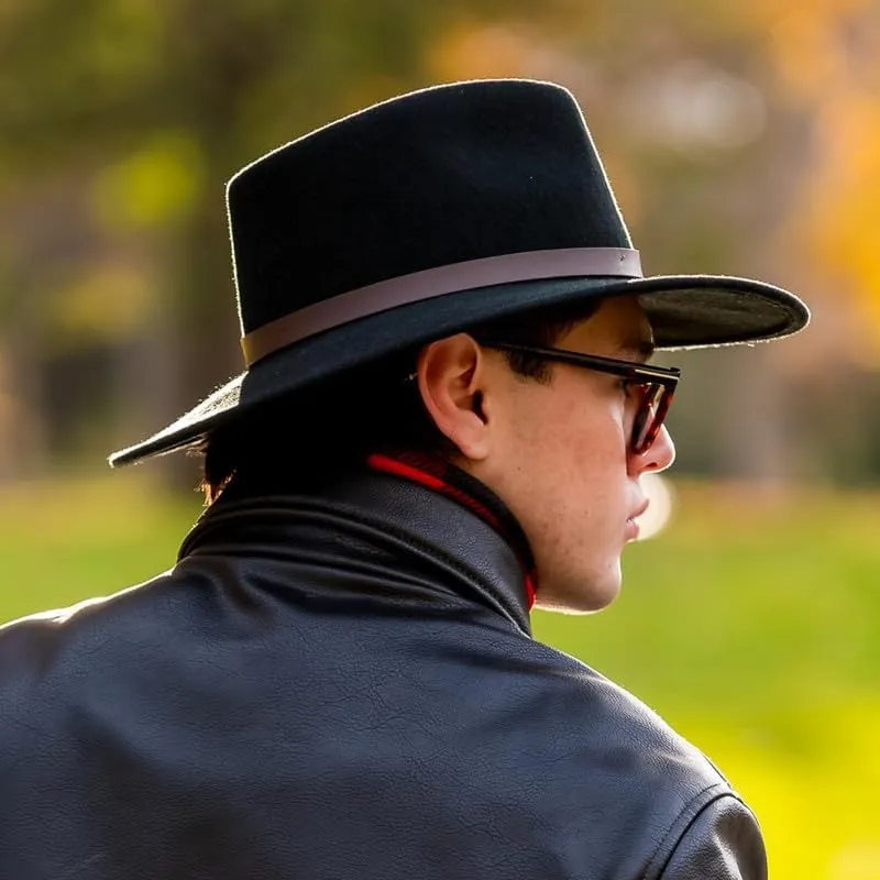 Bigalli Unisex-Adults Australian Wool Felt Teardrop Cowboy Hat - Waterproof, Crushable, Sun Protection - Chocolate