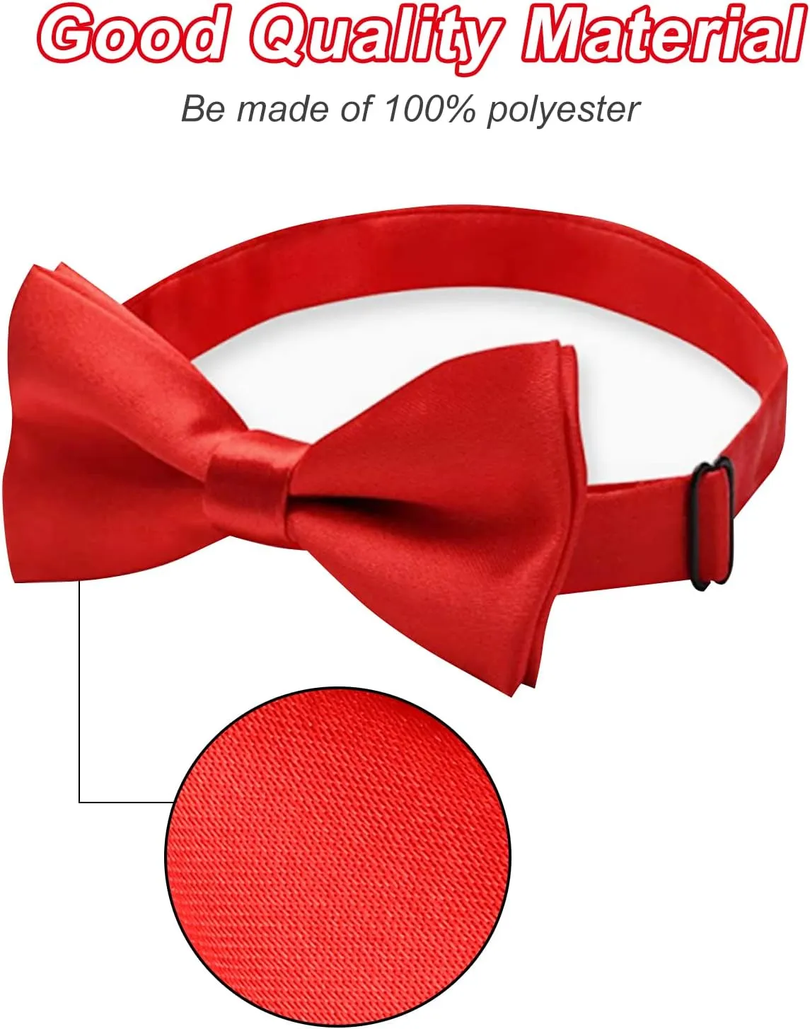 BOWKITE Adjustable Boys Kids Bow Tie Solid Pre Tied for Wedding Party Dress up
