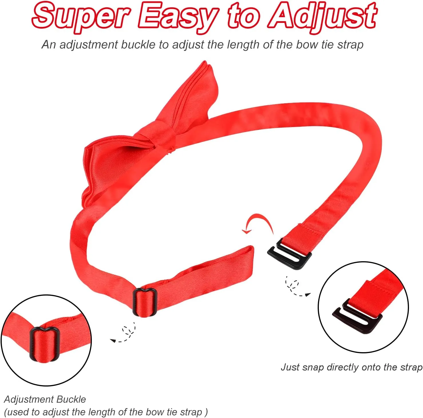 BOWKITE Adjustable Boys Kids Bow Tie Solid Pre Tied for Wedding Party Dress up