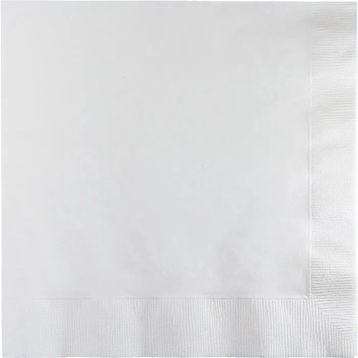 Bulk Pack of 100 White Luncheon Napkins 2Ply