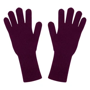 Cashmere Gloves in Beetroot