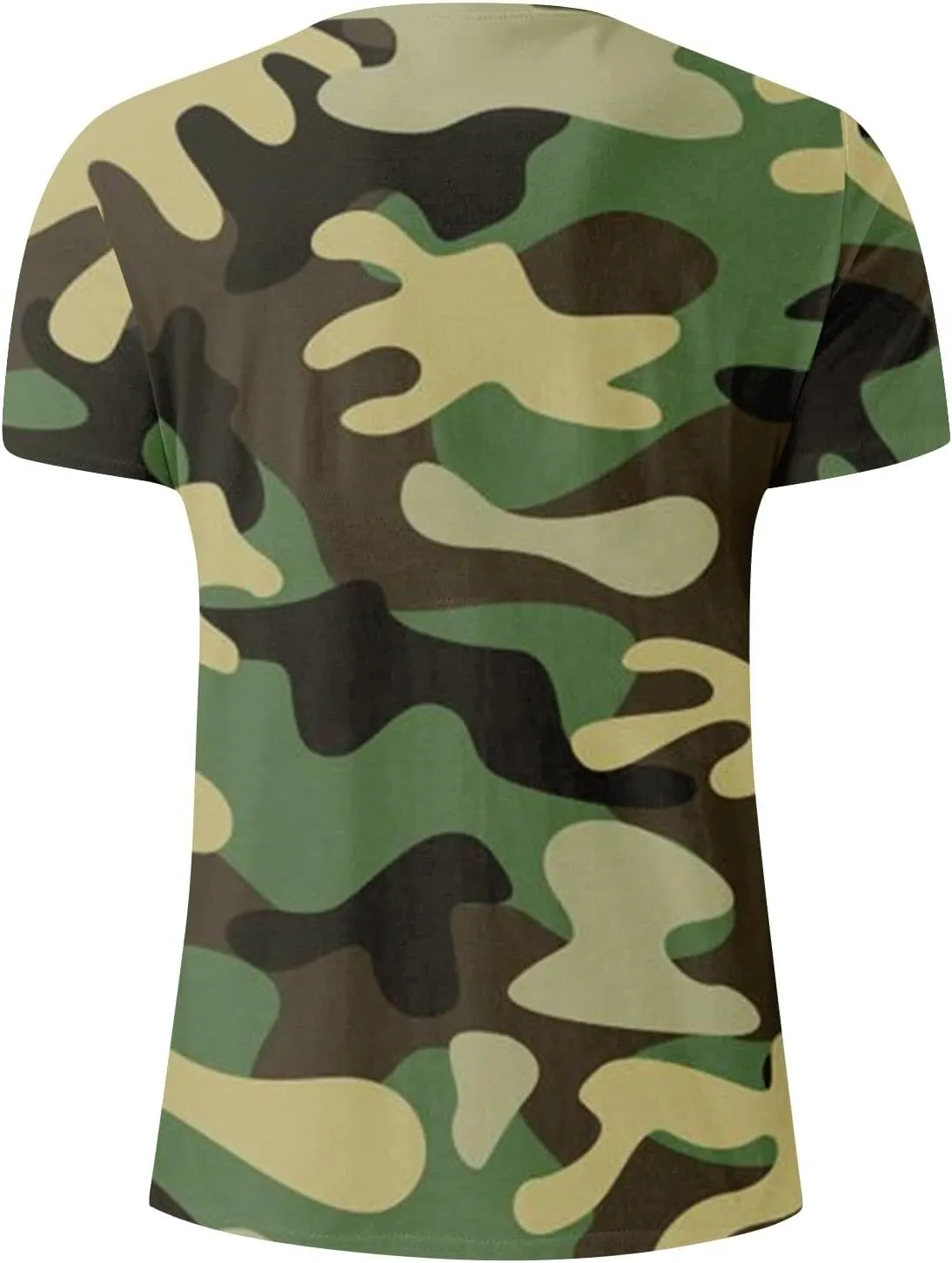 Casual Summer Camouflage Short Sleeve Shirt Plus Size Outdoor Fashion Tees Trendy Blouse T Shirt