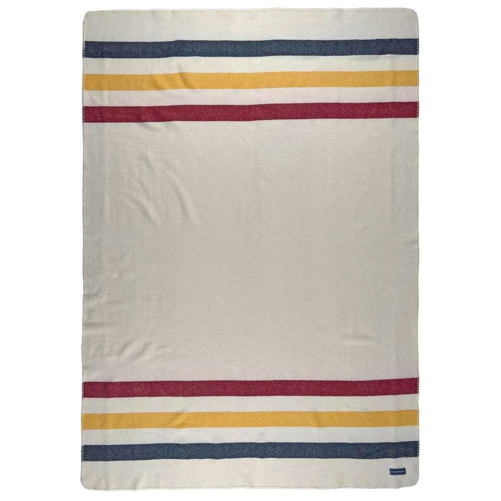 Color Variation Factory Second Bone White Frontier Wool Throw Blanket