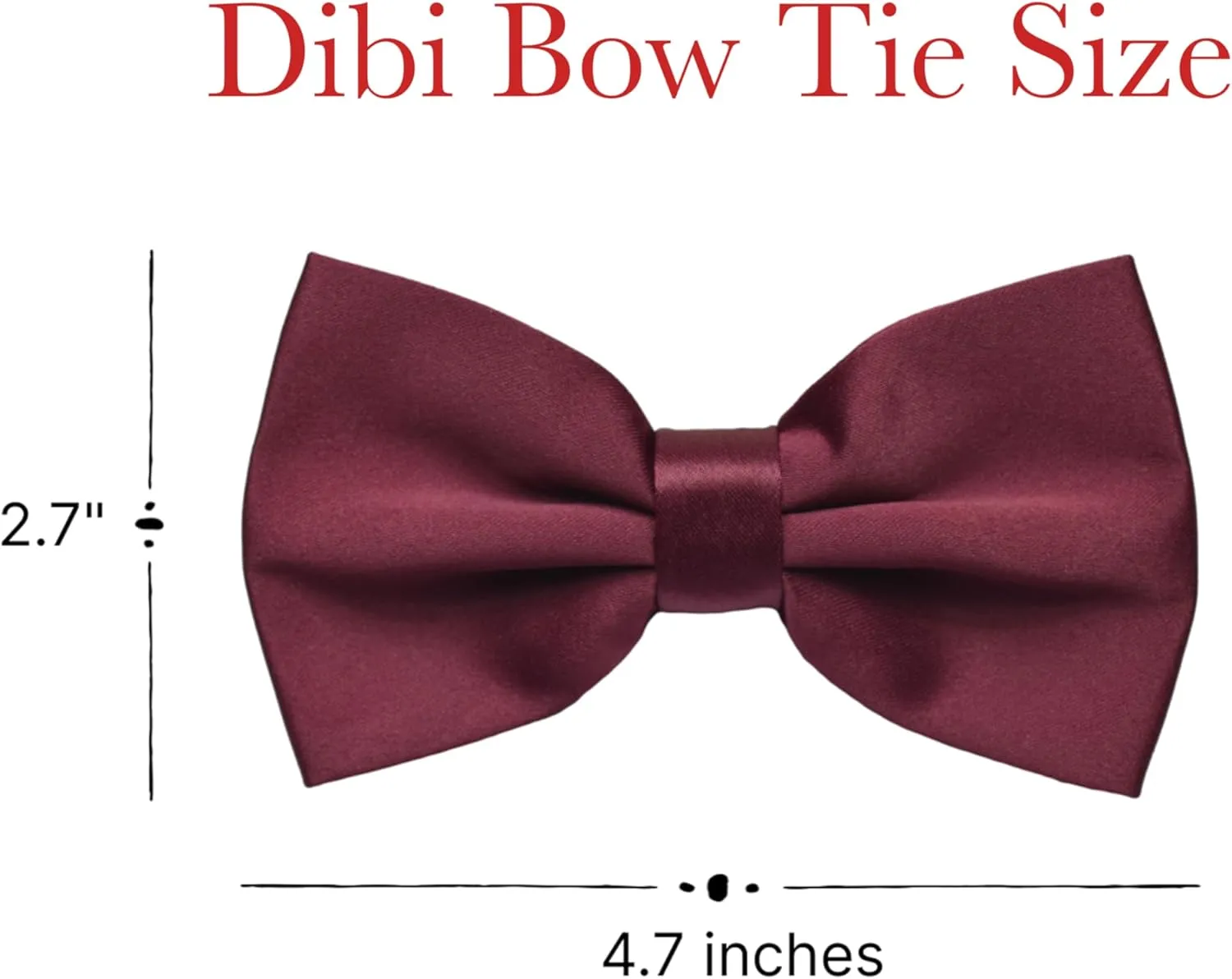 Dibi Adjustable Classic Pretied Bow Tie for Men, Women, and Boys - Men's Bowtie for Wedding, Costume Party and Formal Events