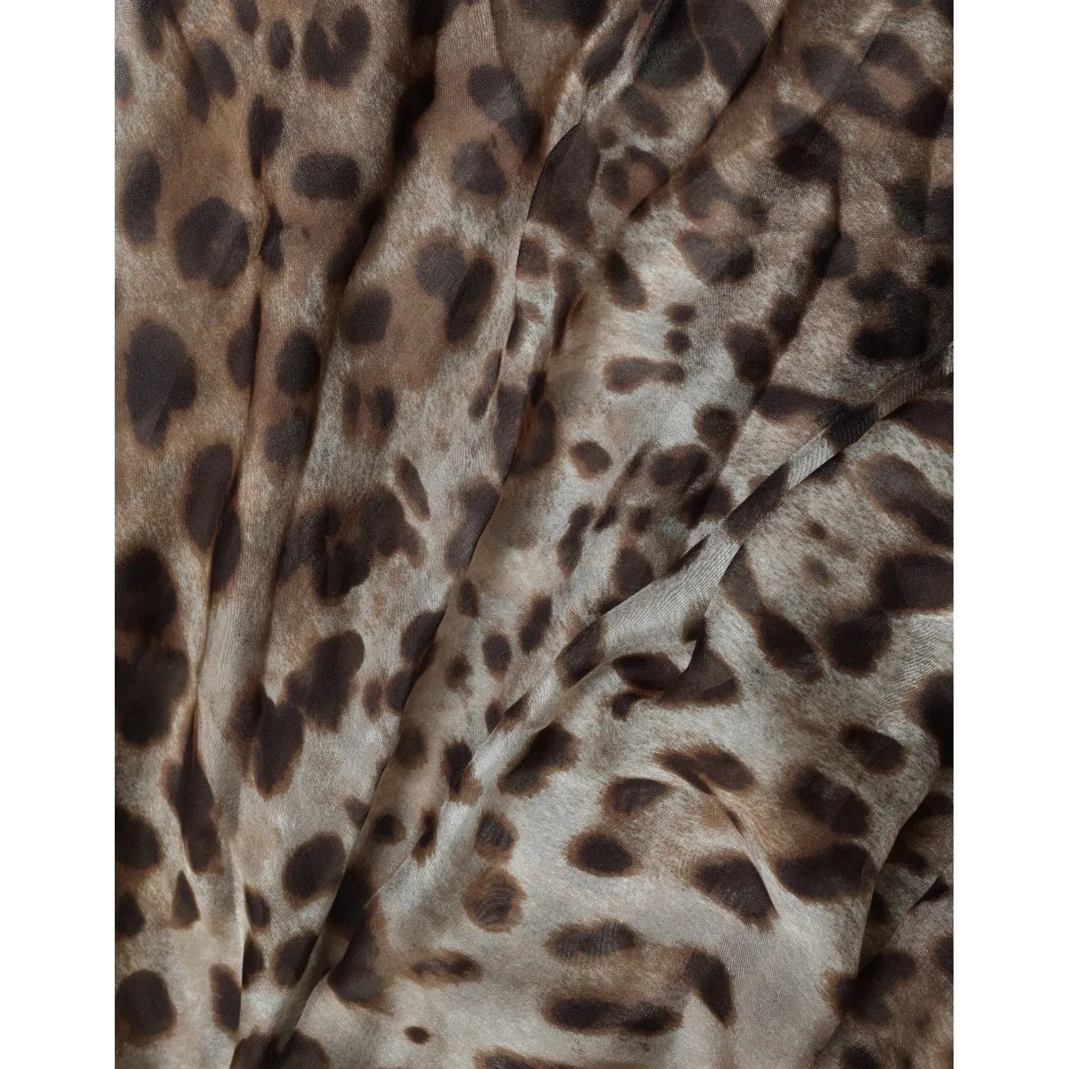 Dolce & Gabbana Elegant One-Shoulder Leopard Midi Dress