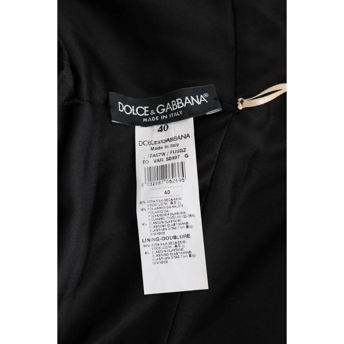 Dolce & Gabbana Gold and Black Silk Stretch Bodysuit Romper