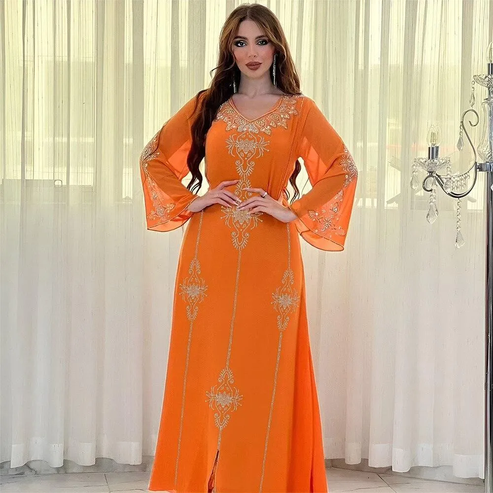 Elegant Plus Size Kaftan Jalabiya Abaya Dress for Women - Stylish and Comfortable Muslim Attire