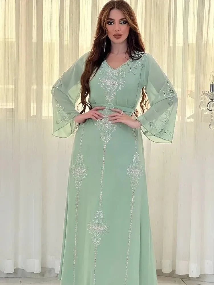 Elegant Plus Size Kaftan Jalabiya Abaya Dress for Women - Stylish and Comfortable Muslim Attire