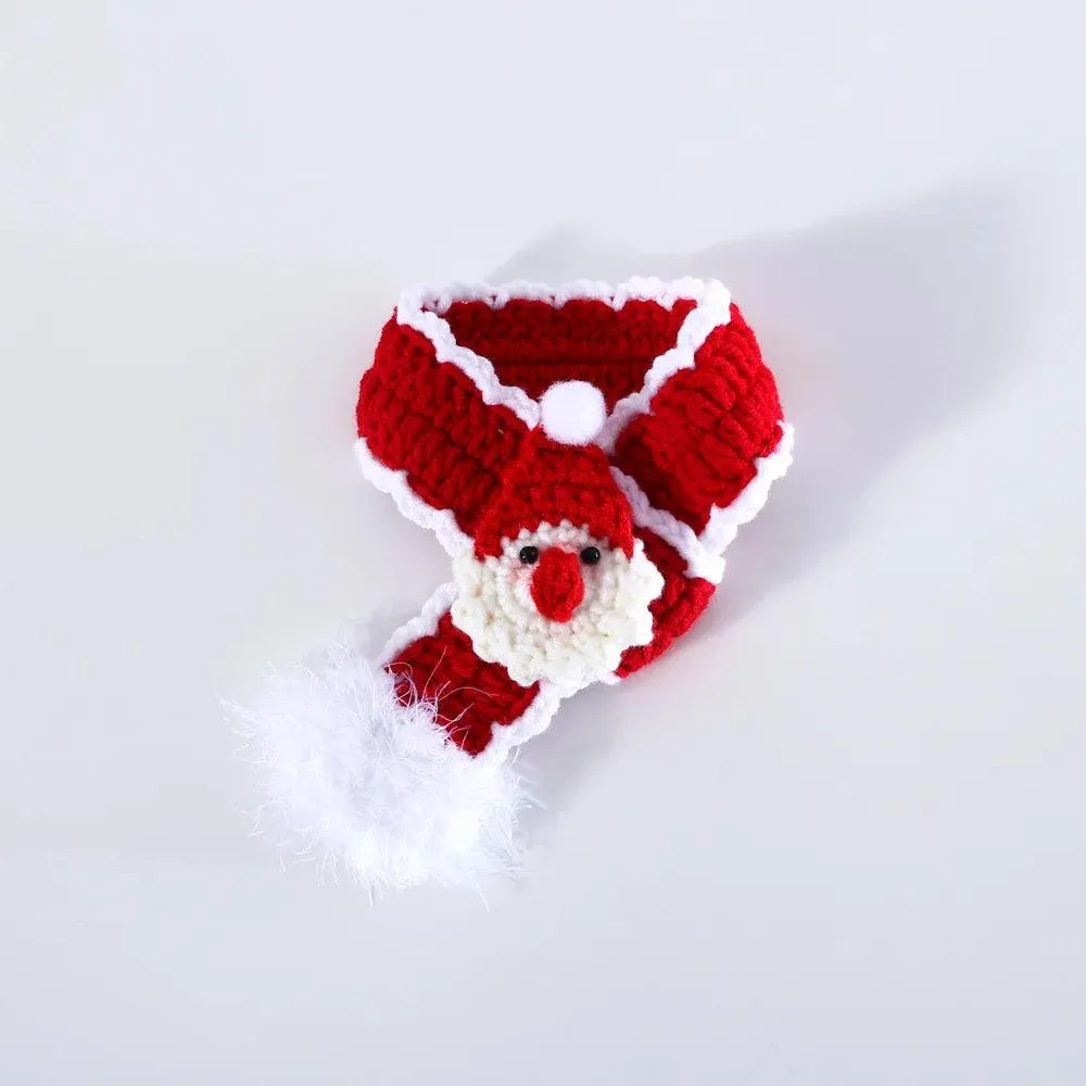 Festive Knitted Pet Collar