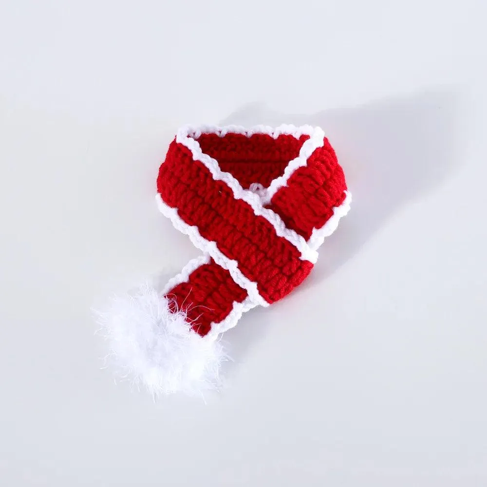 Festive Knitted Pet Collar