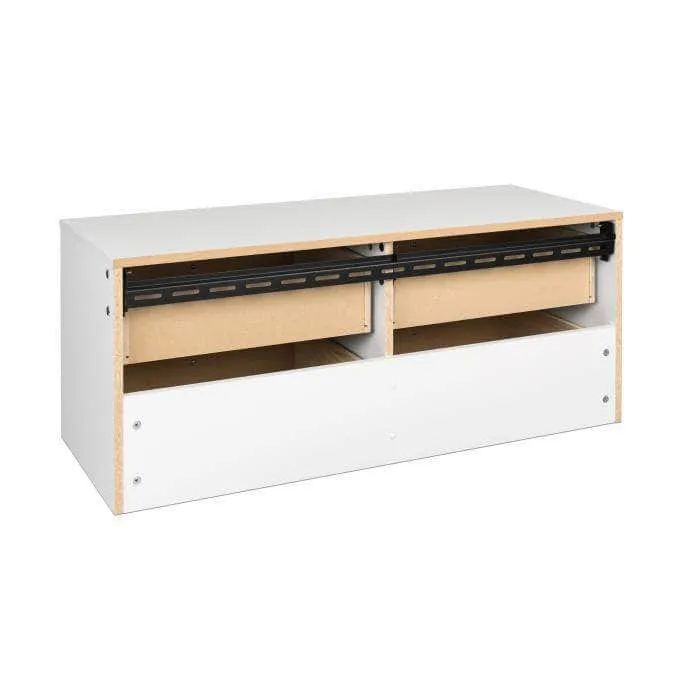 Floating 4 Drawer Dresser in White