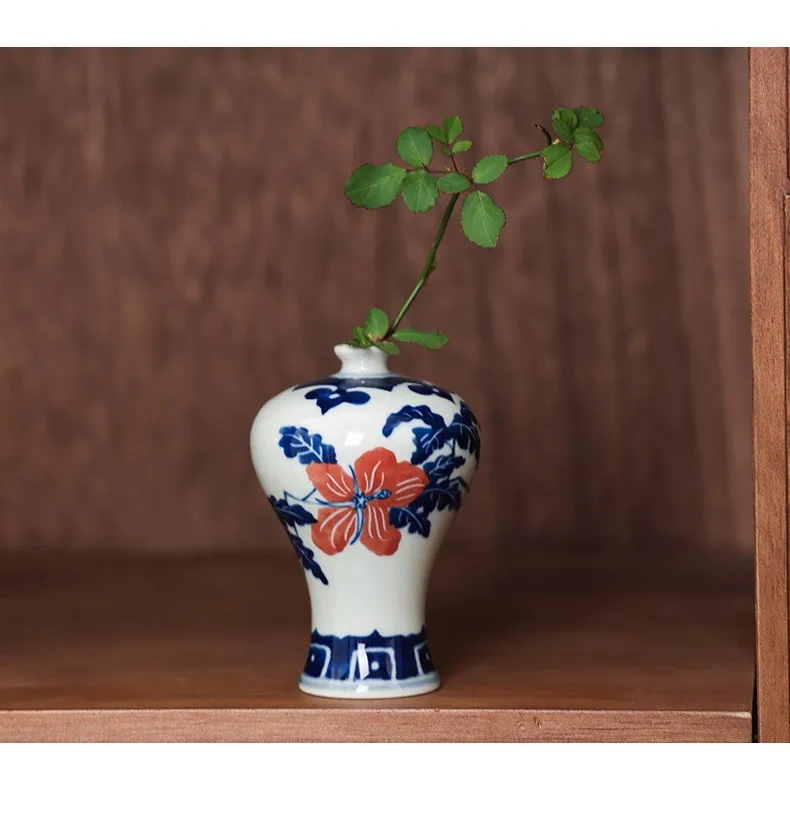 Gohobi Hand-painted Blue and White Porcelain Vase (Water and Mountains)