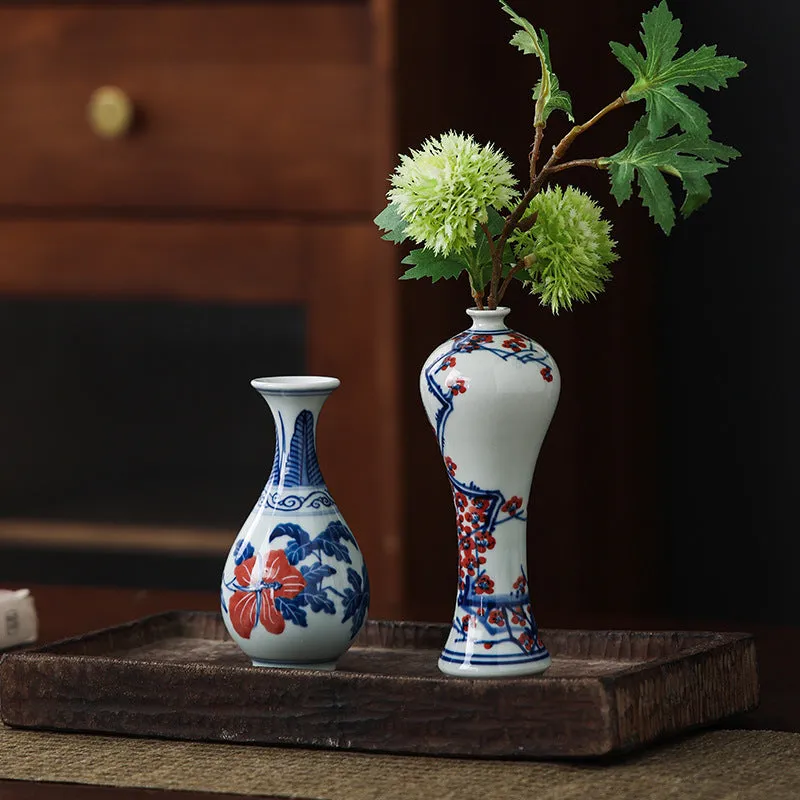 Gohobi Hand-painted Blue and White Porcelain Vase (Water and Mountains)
