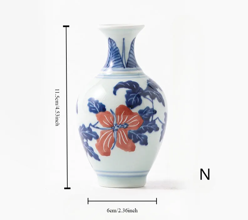 Gohobi Hand-painted Blue and White Porcelain Vase (Water and Mountains)