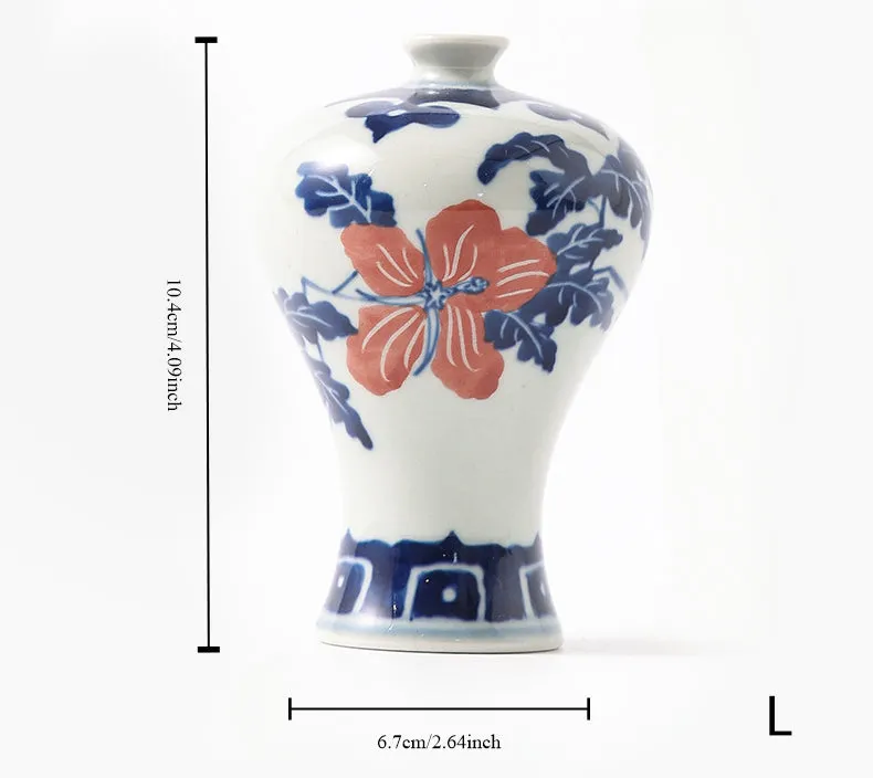 Gohobi Hand-painted Blue and White Porcelain Vase (Water and Mountains)