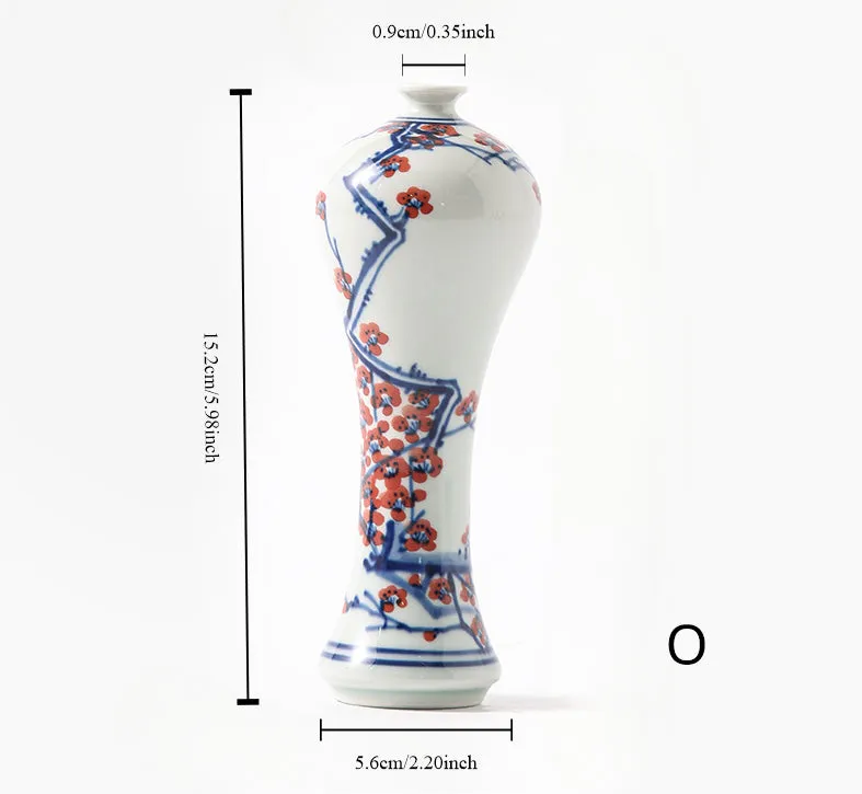 Gohobi Hand-painted Blue and White Porcelain Vase (Water and Mountains)