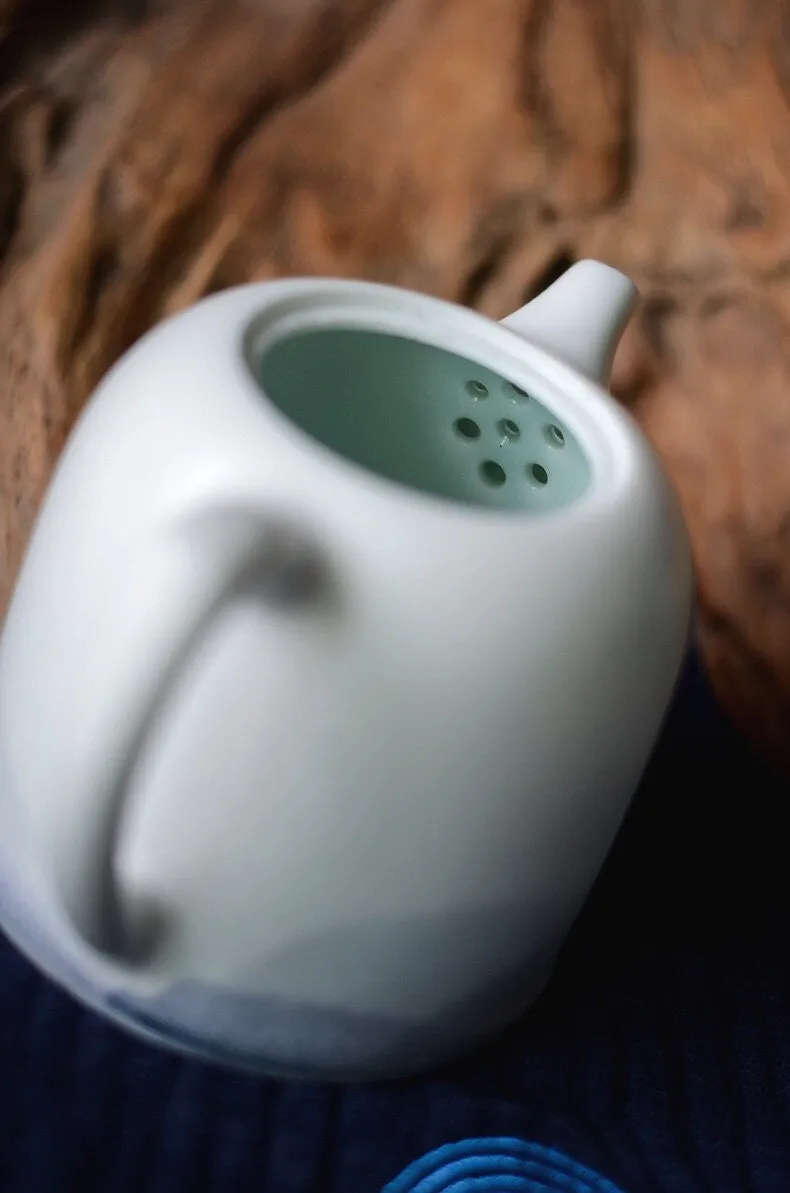 Gohobi Hand-painted Blue Mountain Teapot