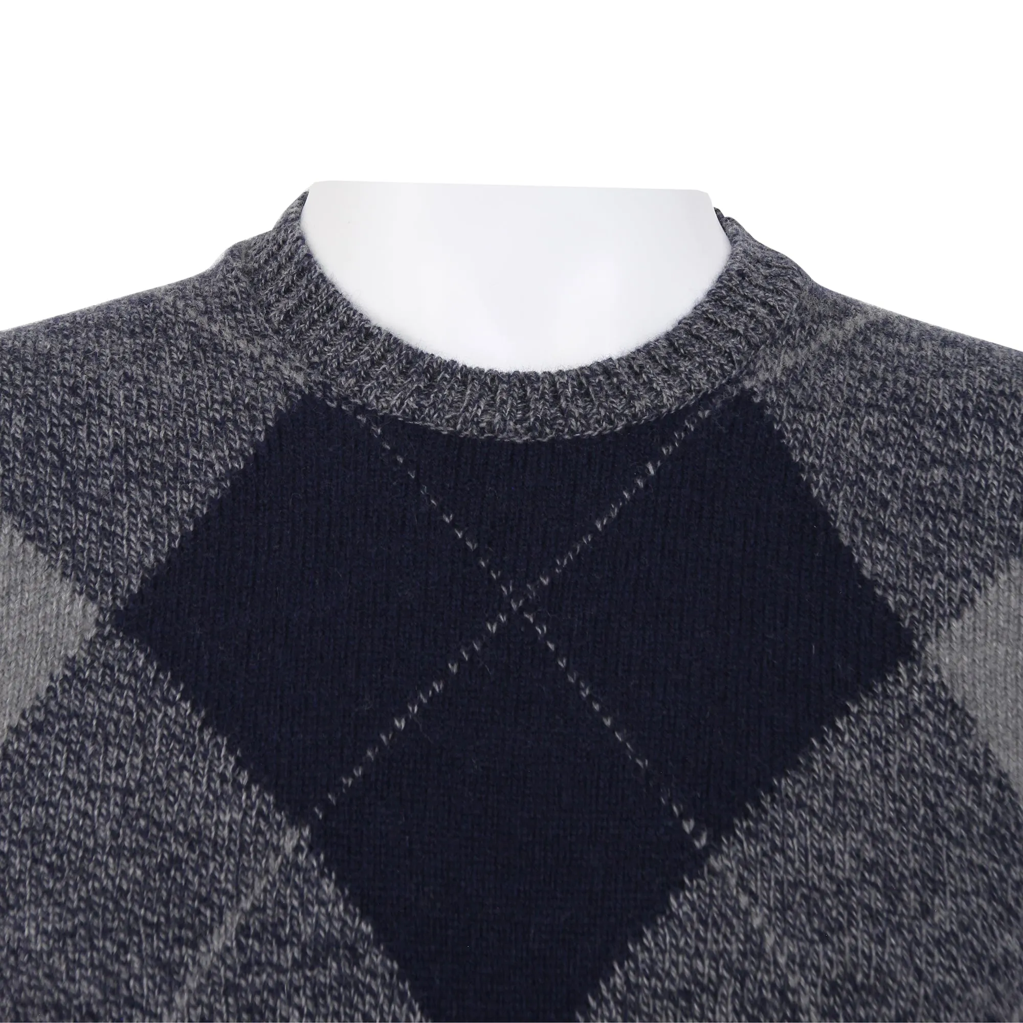 GRAN SASSO AIR WOOL CREW NECK NAVY/GREY