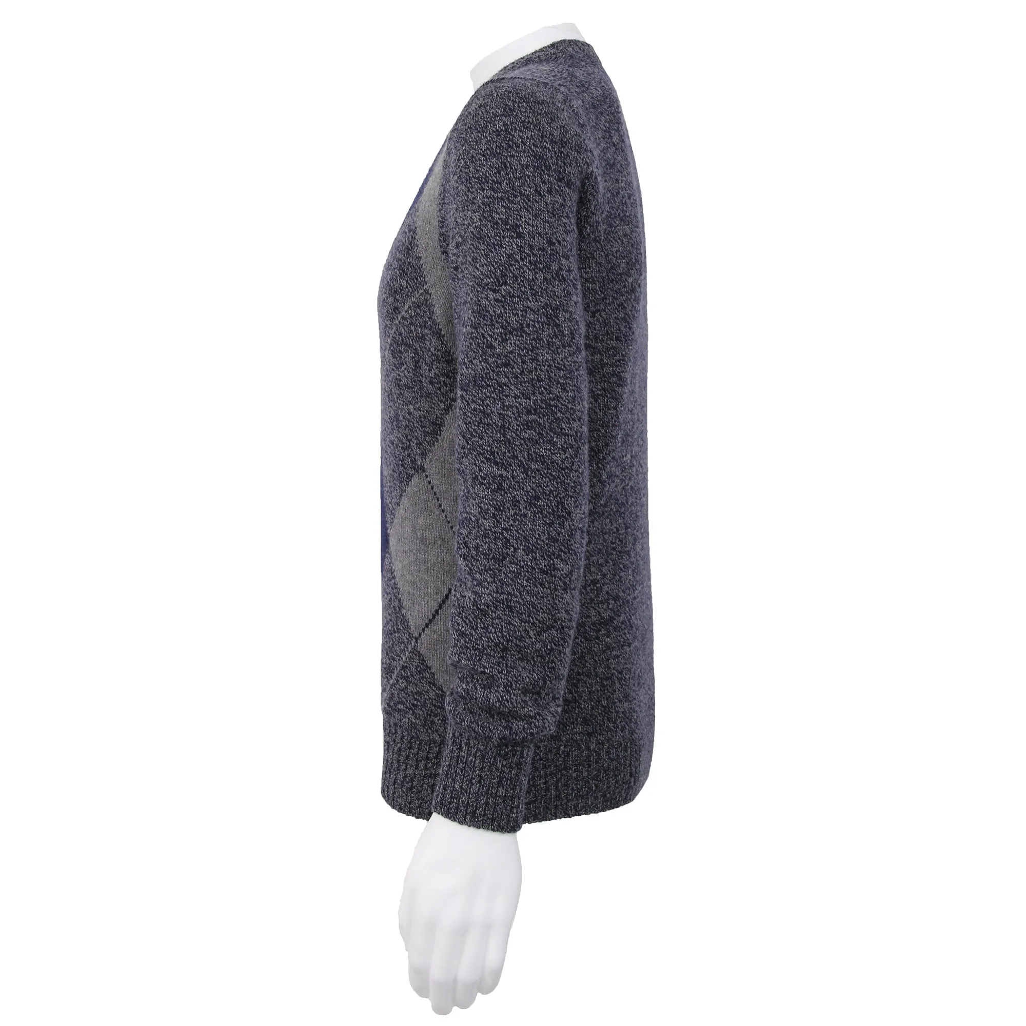 GRAN SASSO AIR WOOL CREW NECK NAVY/GREY
