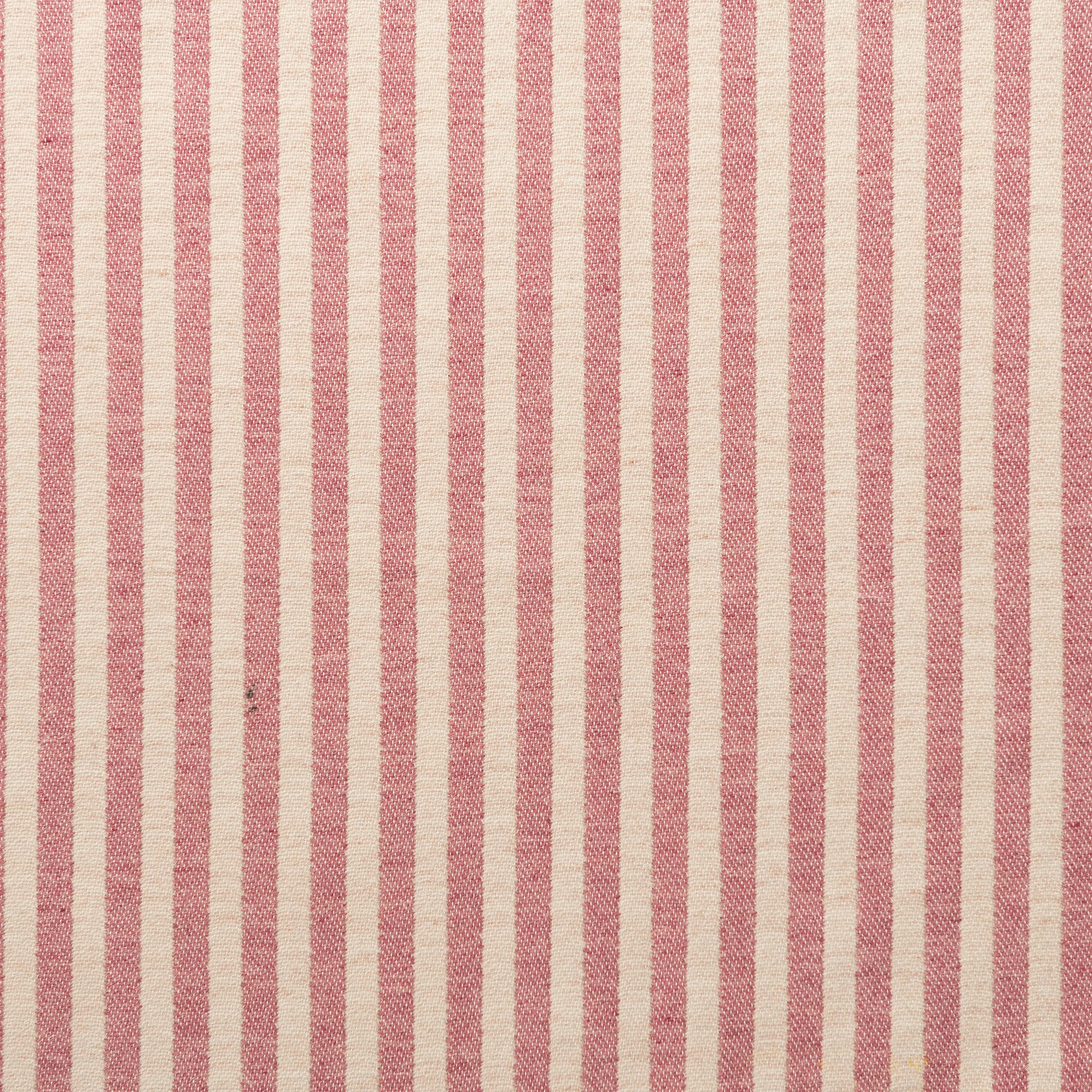 Harbour Stripe Merino Wool Fabric Rose