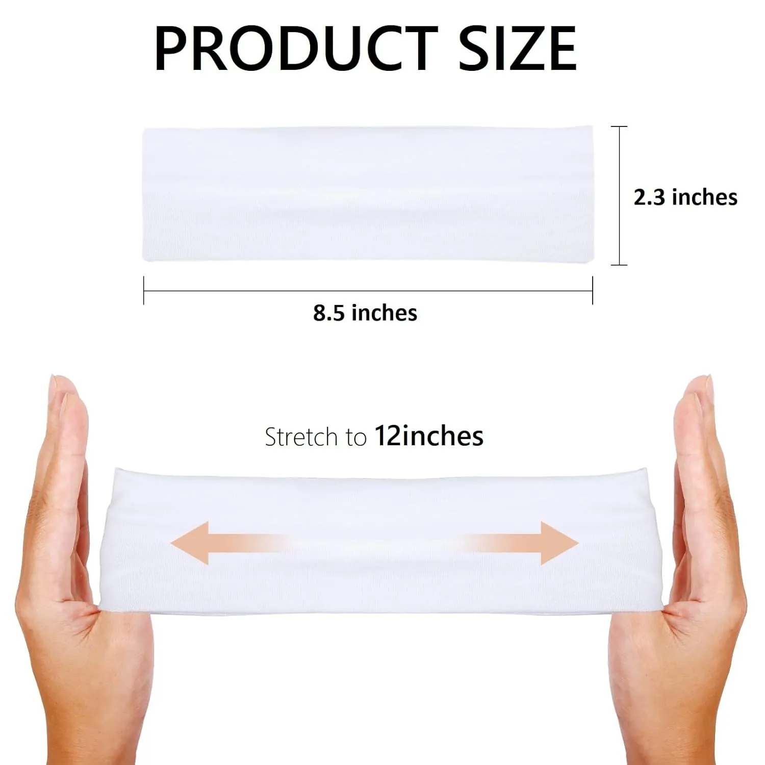 Headbands for Women Non Slip 16 Pack Elastic Sports Hair Bands for Women, Soft Cotton Cloth Headband for Workout Yoga Fashion Hair Accessories, Black White Gray Trendy Head Bands