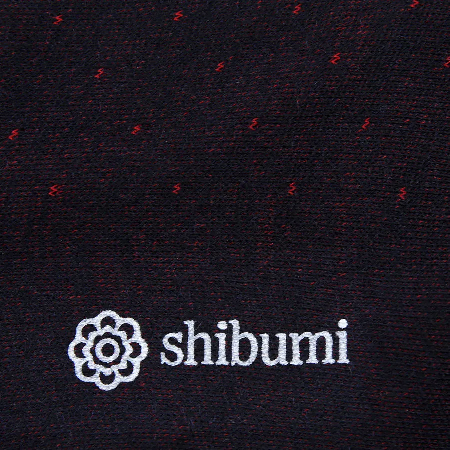 Knee Socks - Dots - Navy / Red - Wool