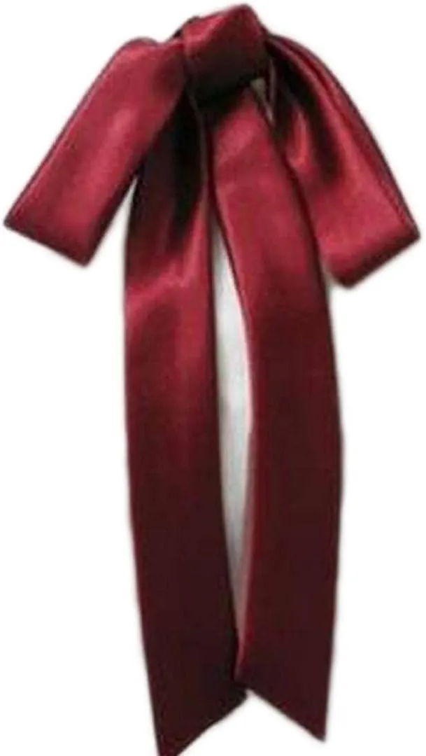 Ladies Long Pre Bow Tie Solid Color Bowtie for Women
