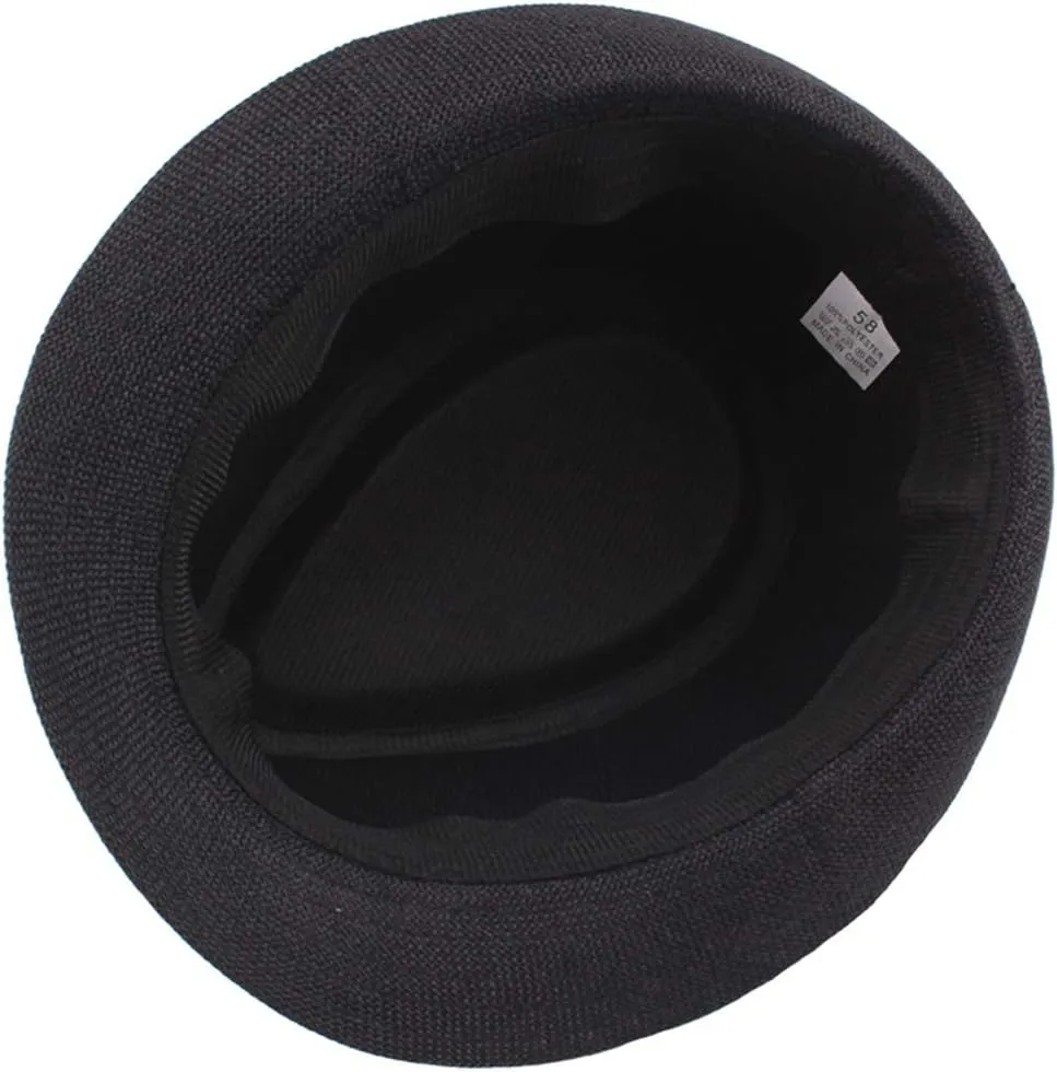 Men Fedora Hats Linen Jazz Caps Classic Solid CurlyStraw Hat Summer Sun Beach Hat Outdoor UV Protection Hat