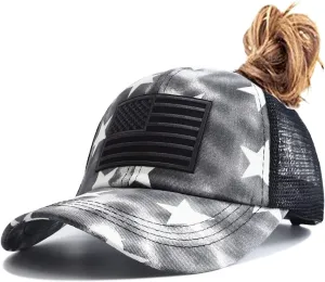 Men's USA American Flag Baseball Cap Embroidered Polo Style Military Army Hat