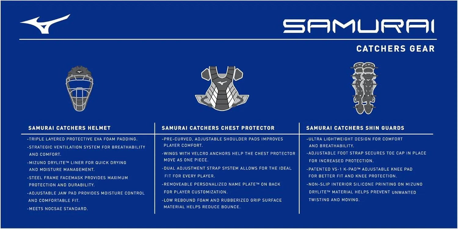 Mizuno Mizuno Adult Samurai Baseball Boxed Catcher's Gear Set