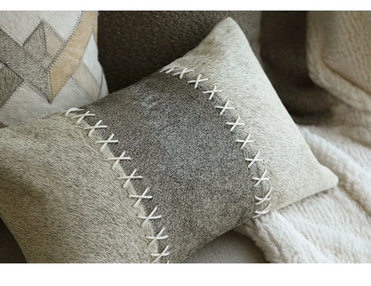 Modern Light Luxury M Gray Green Series Pillow Combination Living Room Sofa Model Room Bedside Throw Pillowcase Soft Decoration