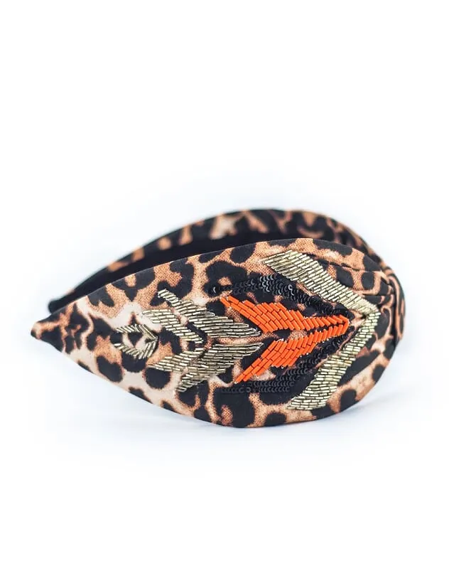 NamJosh - Leopard Flames Turban Black