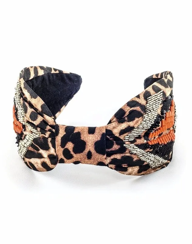 NamJosh - Leopard Flames Turban Black
