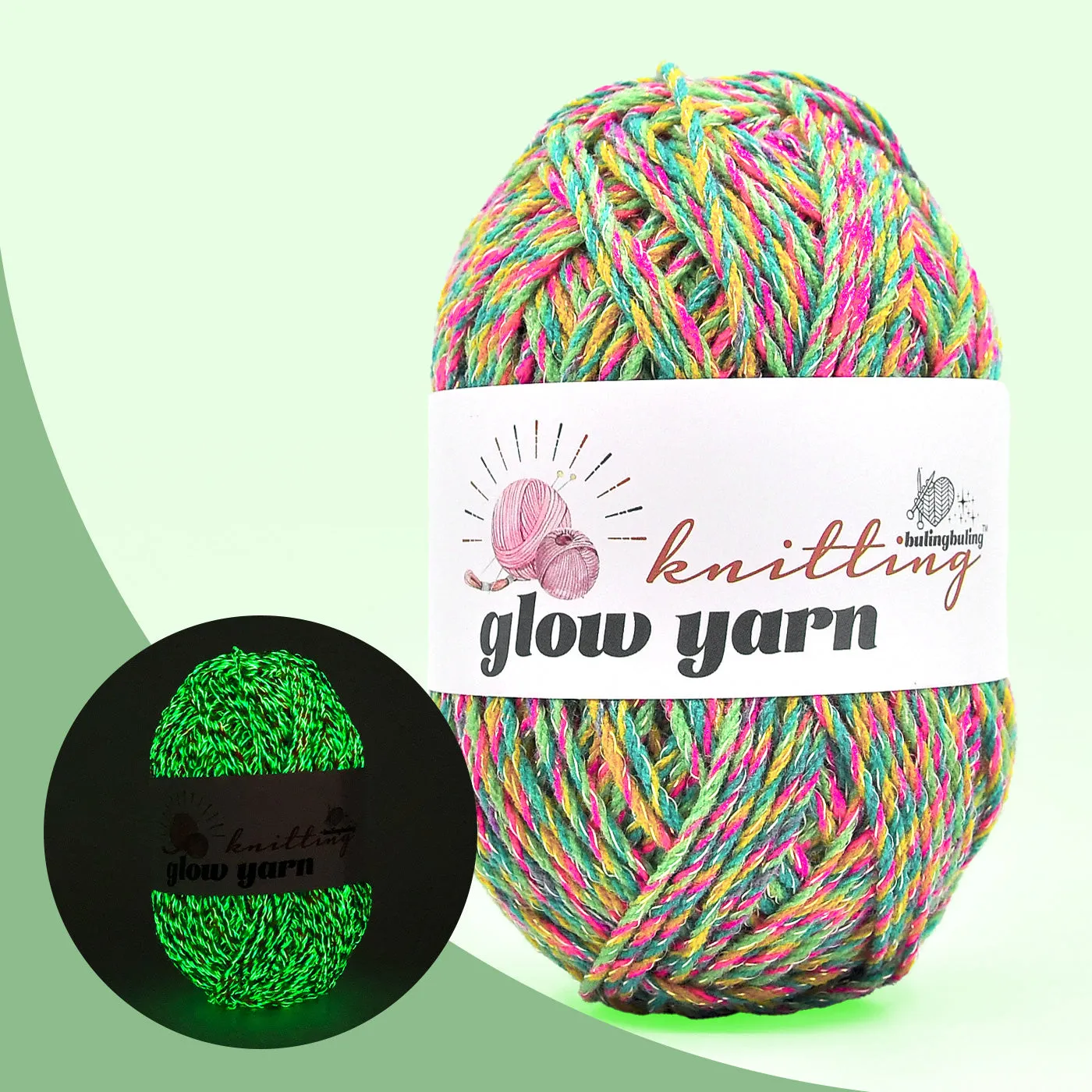 Neon Carnival Acrylic Yarn – Festive Rainbow Yarn for Christmas