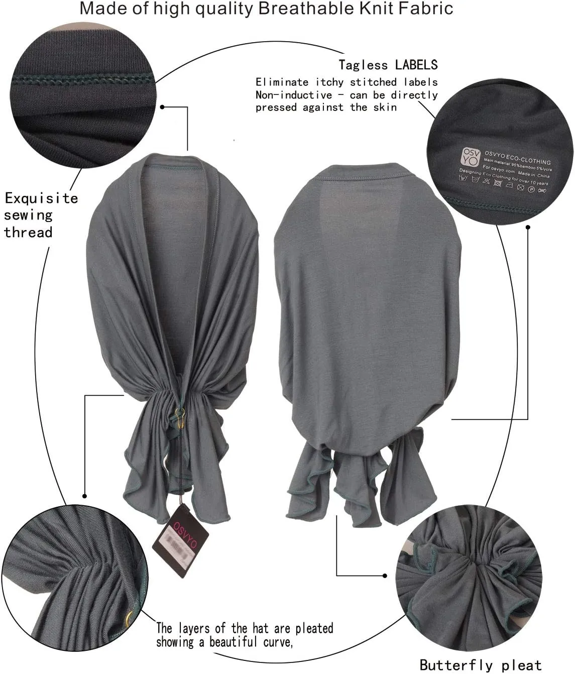 osvyo Chemo Headscarf for Women Hair Loss - Cancer Slip On Headwear Turbans Sealed Packaging