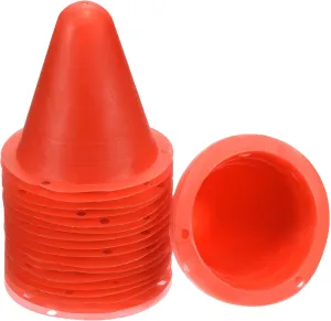 PATIKIL Agility Cones, 20 Pack Sports Cones Training Marker Round Head for Football Roller Skating Outdoor Activity, Red