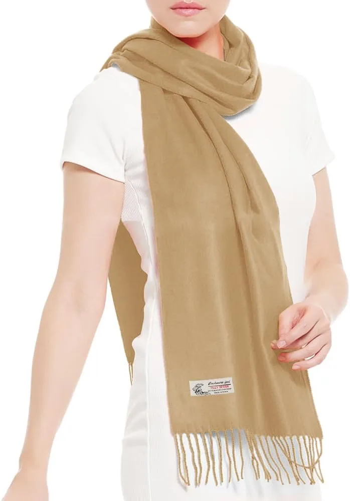 Plain Solid Color Cashmere Feel Classic Soft Luxurious Winter Scarf For Men Women