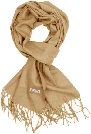 Plain Solid Color Cashmere Feel Classic Soft Luxurious Winter Scarf For Men Women