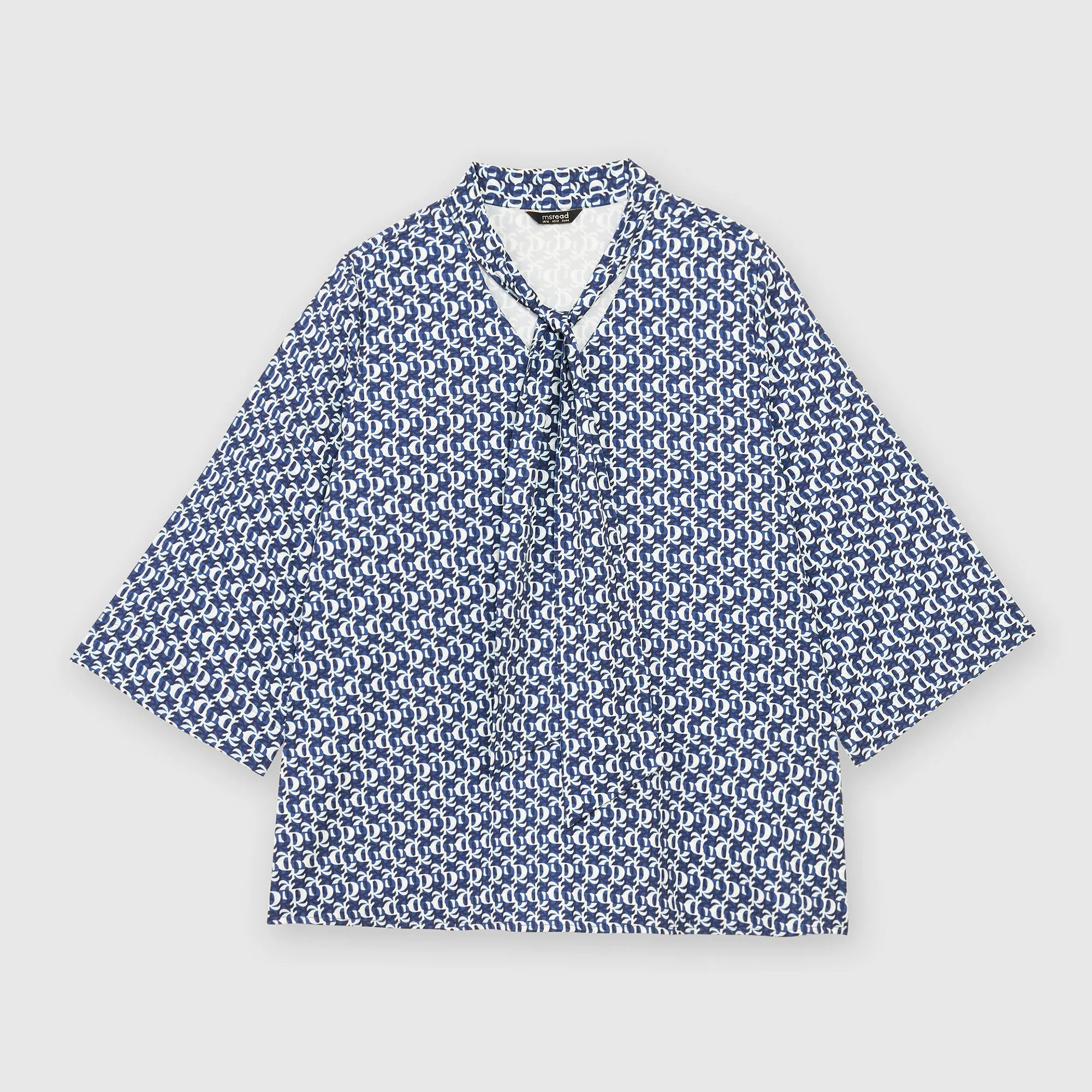 Printed Tie-Bow Top