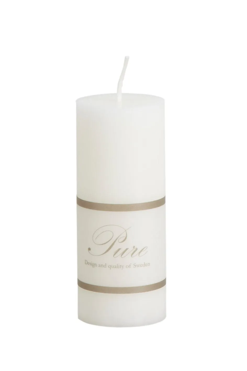 Pure Stearin Pillar Candles - White - 40mm Diameter