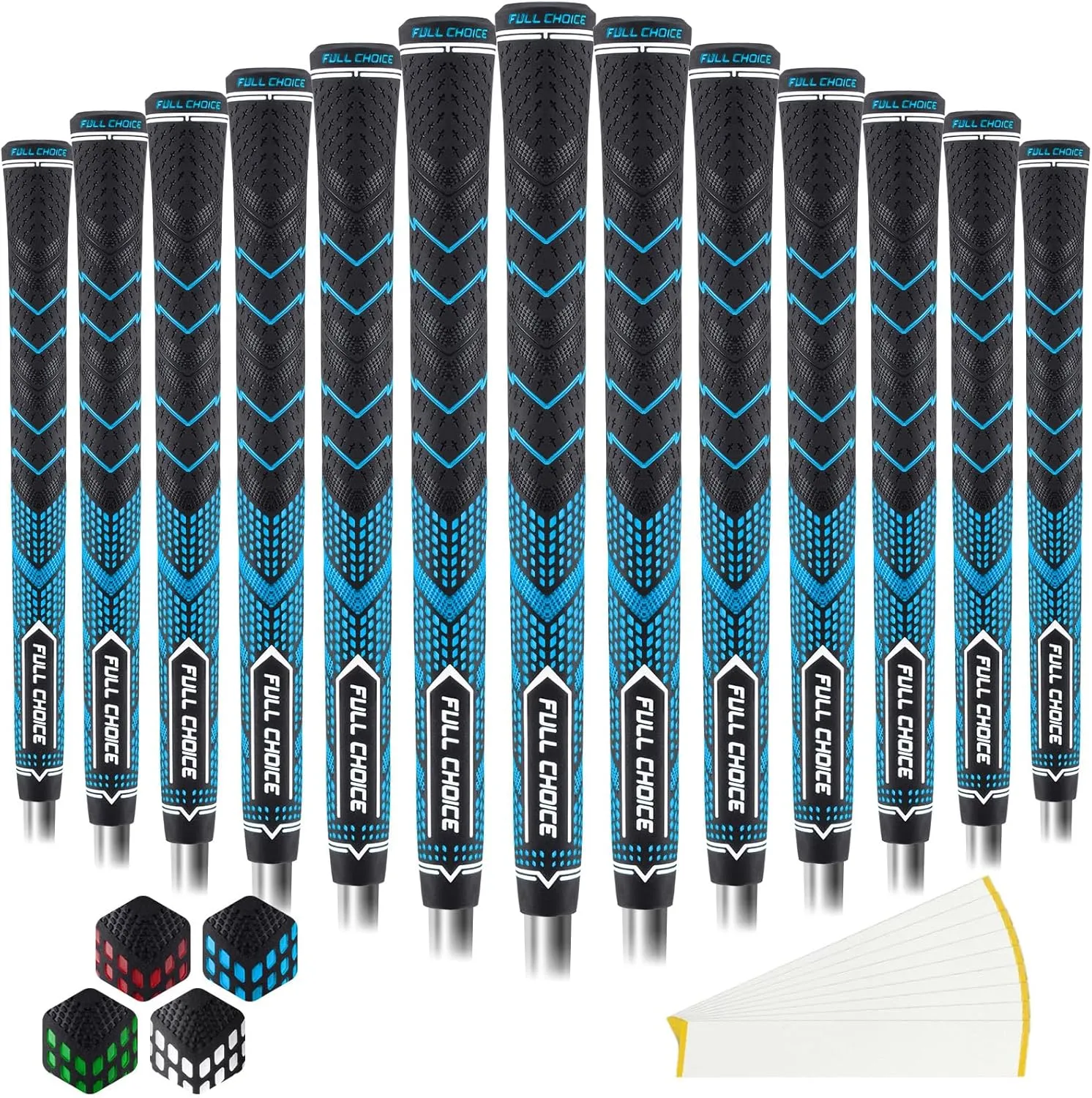 Rubber Golf Grips 13 Pack, High Traction, Non-Slip, Advanced Texture, Choose from 13 Grips or 13 Grips with Regripping Kit, Standard/Mid/Jumbo Size, 4 Colors Available RG01 Golf Club Grips