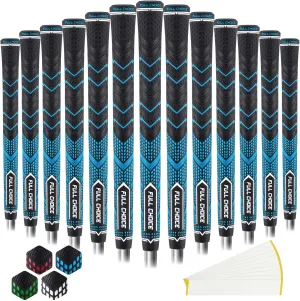 Rubber Golf Grips 13 Pack, High Traction, Non-Slip, Advanced Texture, Choose from 13 Grips or 13 Grips with Regripping Kit, Standard/Mid/Jumbo Size, 4 Colors Available RG01 Golf Club Grips